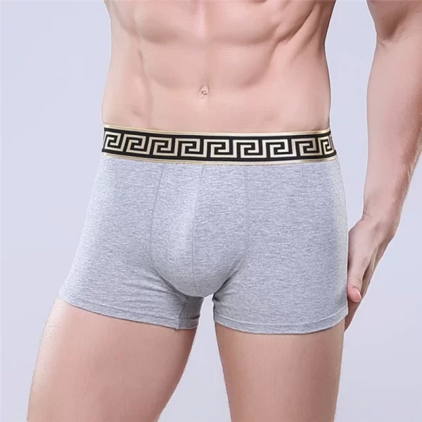 Cuecas boxer masculina, Mid cintura algodão, roupa interior sexy, monocromático, encaixe solto, confortável, respirável, ângulo plano. - Image 7
