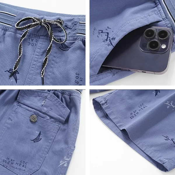 Bermudas de algodão casual de secagem rápida, masculina, outwear, tamanho grande, corredores, 5XL, moda verão, 100%. - Image 5
