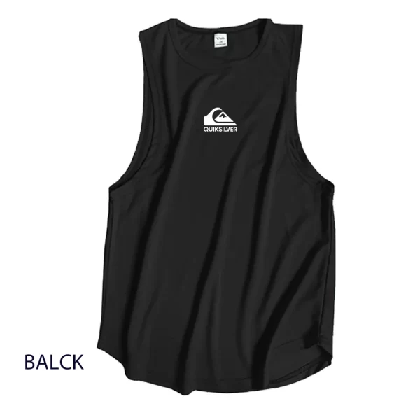 Camiseta regata masculina respirável sem mangas, colete elástico, camisa de musculação, roupas de ginástica ao ar livre, verão. - Image 14