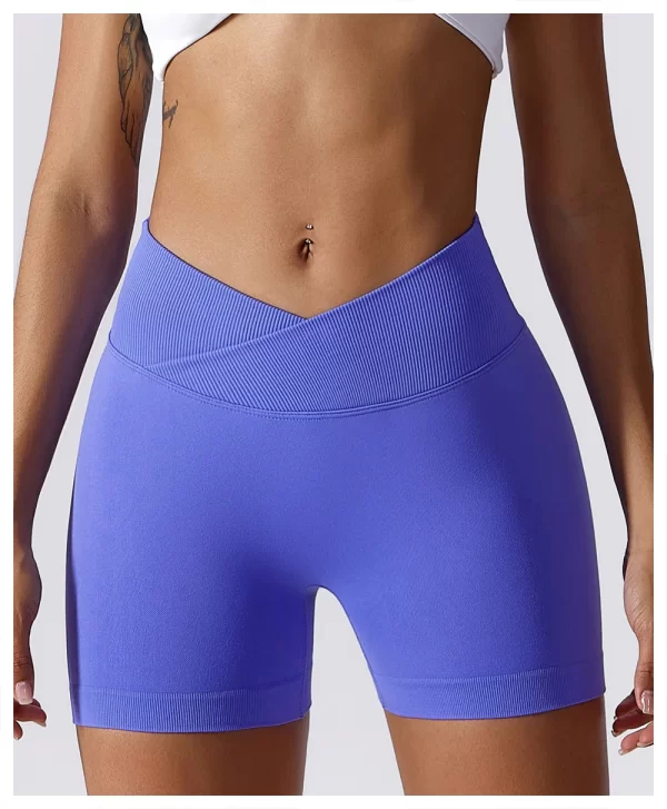 Shorts de ioga sem costura de cintura alta feminino, apertados e sem costura, nádegas de pêssego, estilo europeu e americano, para corrida e fitness. - Image 15