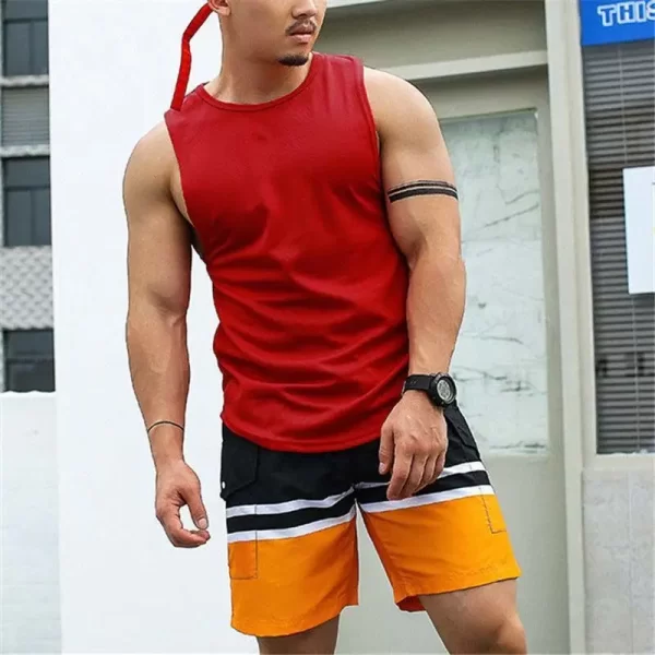 Camiseta regata masculina, Novo Verão Sólido Algodão Tanque Superior, Hip Hop Esportes Secagem Rápida Respirável Y2k Solto Casual Hipster Colete Streetwears. - Image 15
