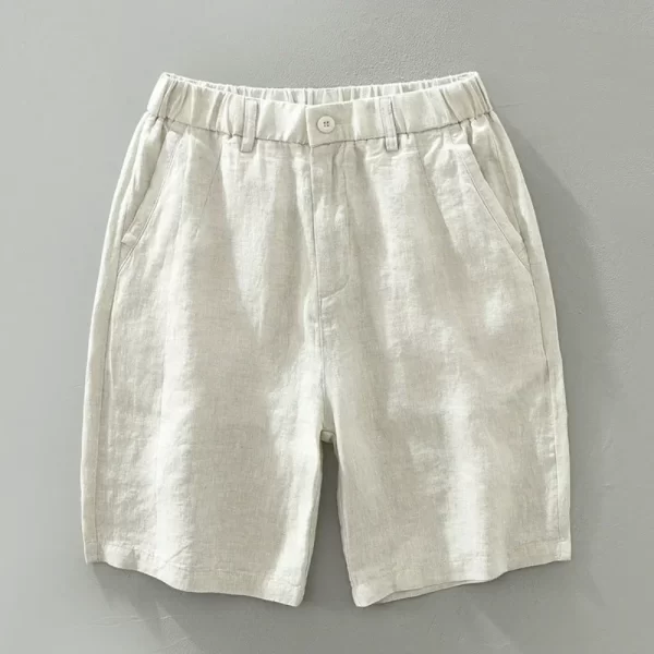 Bermuda leve masculina de linho, roupa casual, novas tendências.