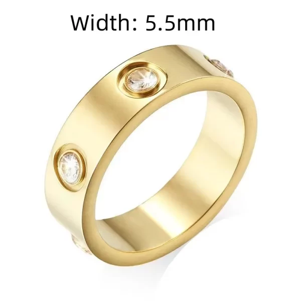 Anel unissex, Classic Couple Ring, alta qualidade, moda luxuosa, banquete, presente. - Image 8