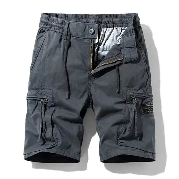 Bermuda masculina,  de bolsos, de algodão, monocromático, respirável, casual, novo, verão, moda. - Image 13