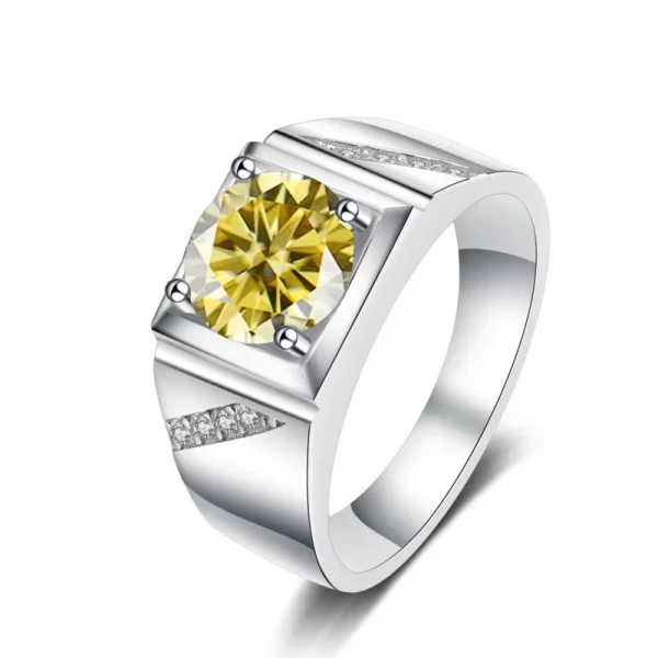 Anel masculino, JoyceJelly, Moissanite, prata pura 925 joias, luxo 1 Carat D cor, anéis simples S925 chapeamento de platina - Image 3