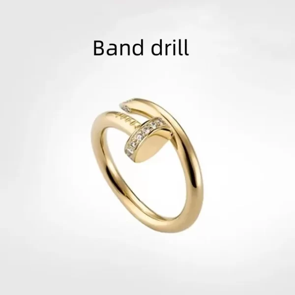 Anel unissex, Classic Couple Ring, alta qualidade, moda luxuosa, banquete, presente. - Image 12