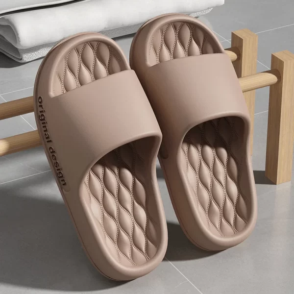 Chinelos antiderrapantes de PVC, unissex,  sapatos de praia, plataforma sólida, interior, banheiro, crianças, verão. - Image 4