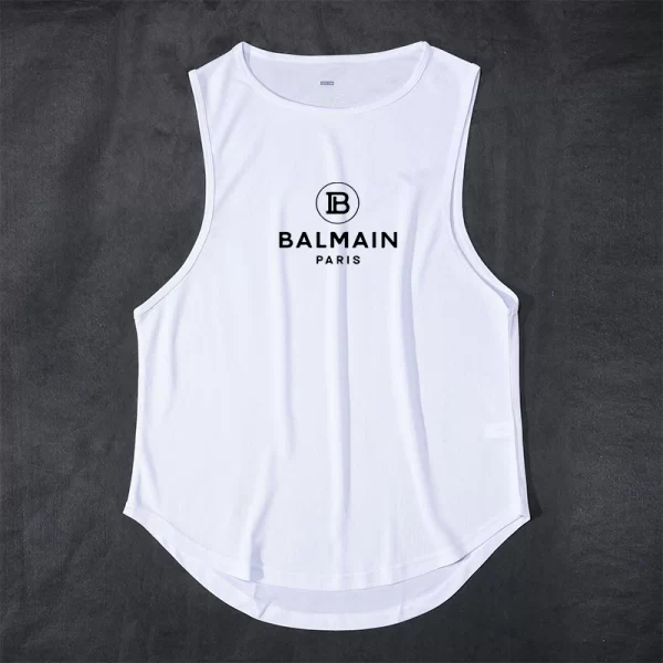 Camiseta regata masculina, sem mangas de secagem rápida com gola redonda, regata esportiva Fitness, Elástica, Respirável, Ginásio, Corrida, Treinamento, Verão. - Image 18