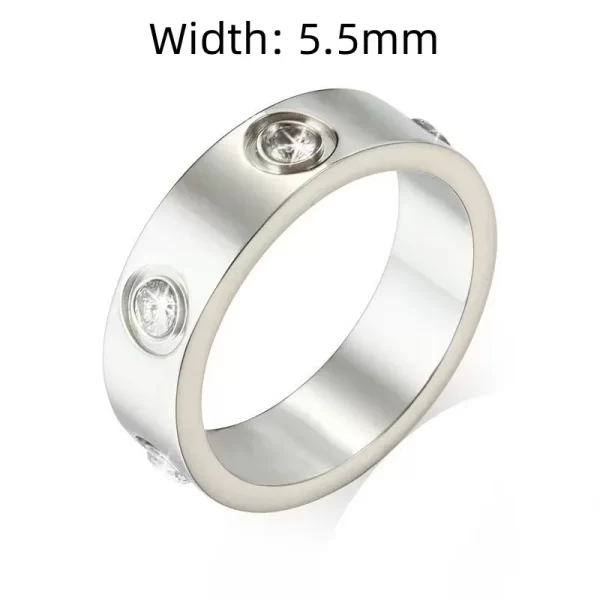 Anel unissex, Classic Couple Ring, alta qualidade, moda luxuosa, banquete, presente. - Image 7
