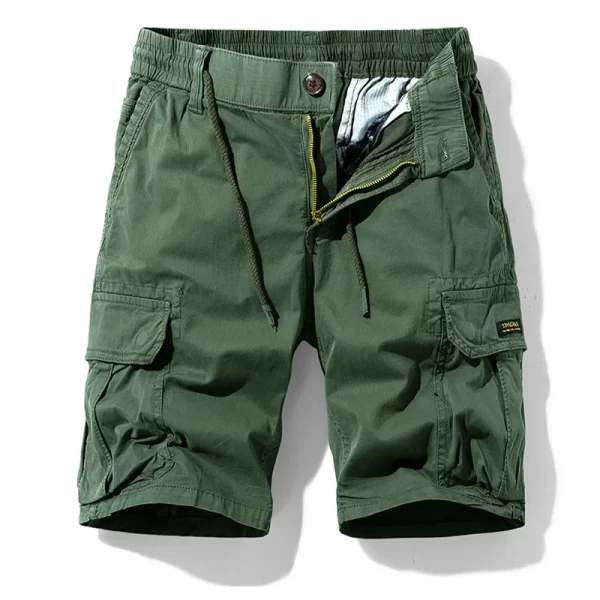 Bermuda masculina,  de bolsos, de algodão, monocromático, respirável, casual, novo, verão, moda. - Image 12