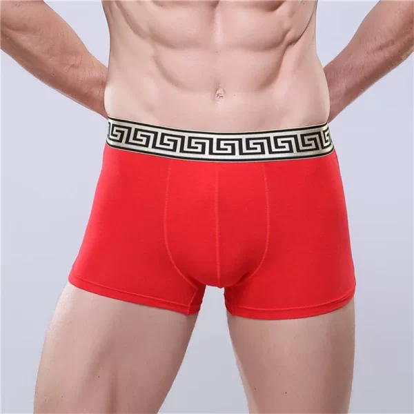 Cuecas boxer masculina, Mid cintura algodão, roupa interior sexy, monocromático, encaixe solto, confortável, respirável, ângulo plano. - Image 4