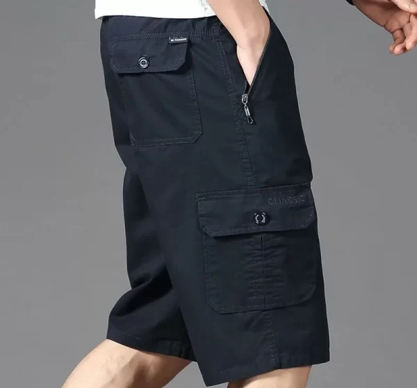 Bermuda vintage masculina, Grande Bolso, de Trabalho, Solto Reta Harajuku Moda Y2k Roupas Casuais Cargo. - Image 10