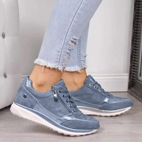 Sapatos esportivos feminino, GIOIO-Edição Coreana, de Strass, Sapatos de Sola Grosso, Transfronteiriço, Cor Sólida, Nova Moda, Primavera - Image 7