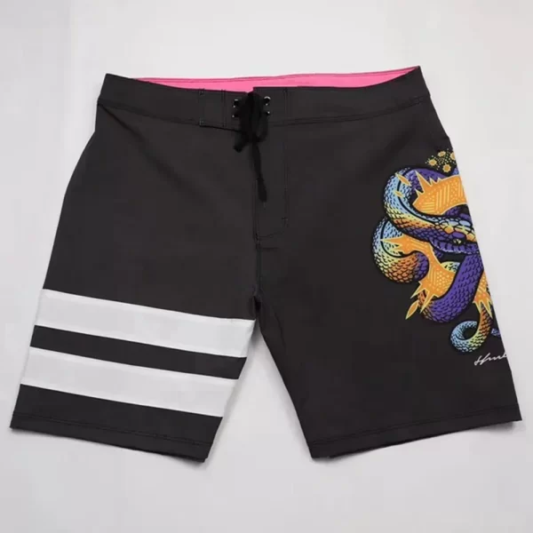 Bermuda masculina spandex, de secagem rápida,  de praia,  de surf, impermeáveis, fitness, de competição, novo. - Image 21