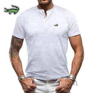 Camisetas Lacoste bordadas masculinas, de alta qualidade, polo masculino, verão, novo.