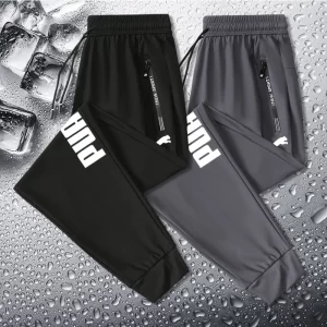 Calça de jogging leve masculina, secagem rápida, respirável, monocromática, elástica, plus size, M-8XL, 150kg