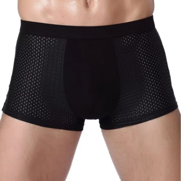 Cueca boxer masculina,  de Malha Respirável, de Secagem Rápida, Calções Esportivos Extragrandes, Cintura Média Sólida, de Canto Liso - Image 4