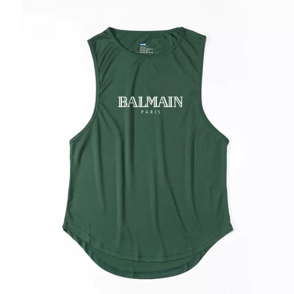 Camiseta regata masculina, sem mangas de secagem rápida com gola redonda, regata esportiva Fitness, Elástica, Respirável, Ginásio, Corrida, Treinamento, Verão. - Image 14