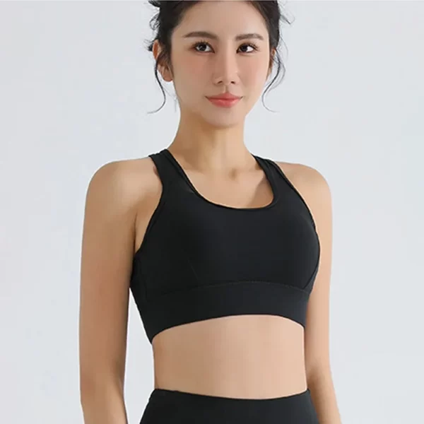 Camiseta regata feminina, Integrado Fitness Bra, LO Gathering Beauty Back, fixo Cup Sports Bra, à prova de choque de alta resistência, Running Yoga Tank Top - Image 5