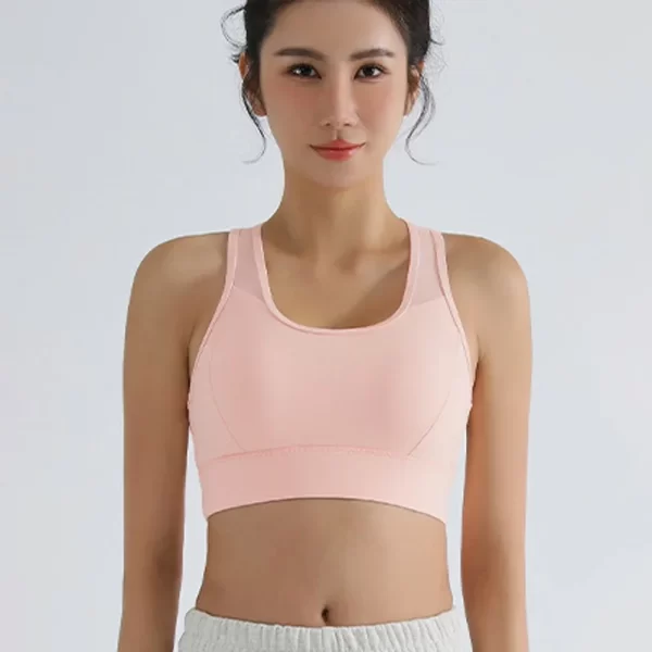 Camiseta regata feminina, Integrado Fitness Bra, LO Gathering Beauty Back, fixo Cup Sports Bra, à prova de choque de alta resistência, Running Yoga Tank Top - Image 8