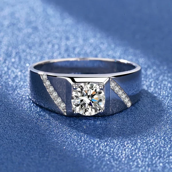 Anel masculino, JoyceJelly, Moissanite, prata pura 925 joias, luxo 1 Carat D cor, anéis simples S925 chapeamento de platina - Image 6