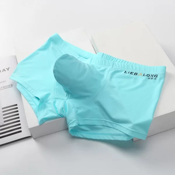 Cuecas boxer masculina, fino respirável, roupa interior sexy, lingerie transparente, shorts macios, bolsa de bojo cuecas - Image 2