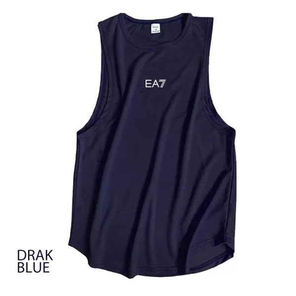 Camiseta regata masculina respirável de musculação, de ginástica, sem mangas, estampa de marca, esportes, basquete, treinamento, verão. - Image 8