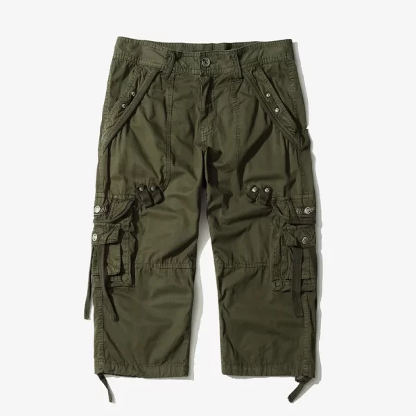 Bermuda casual de algodão camuflados masculina,  curtos camuflados, sem cinto,  compridas com panturrilha. - Image 6