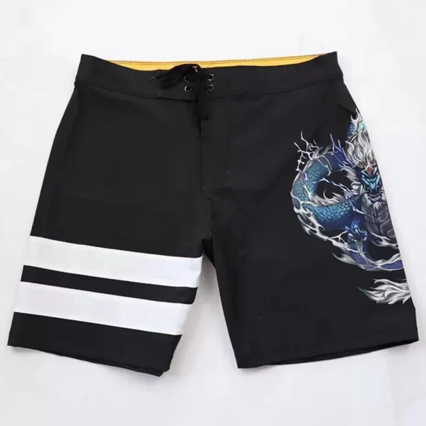Bermuda masculina spandex, de secagem rápida,  de praia,  de surf, impermeáveis, fitness, de competição, novo. - Image 19