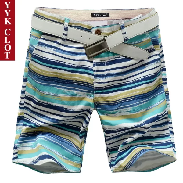 Bermuda masculina curta de algodão, casual com vários bolsos, curta cortada, para o ar livre, verão. - Image 5