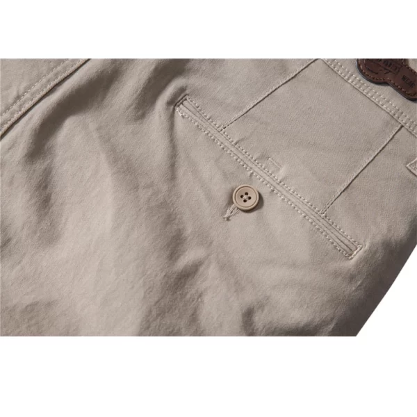 Calça casual slim fit monocromática masculina, de alta qualidade, negócios clássicos, 100% algodão, primavera, outono, nova. - Image 6