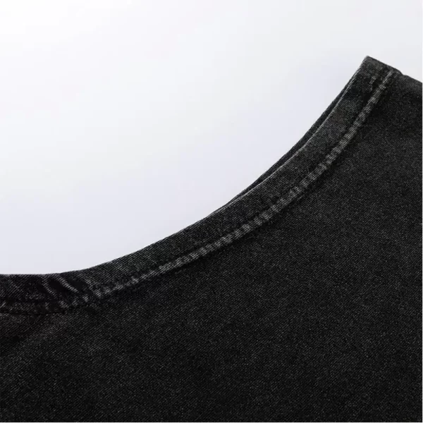 Camiseta regata masculina de algodão lavada, solta vintage, tops casuais sem mangas, streetwear hip hop, colete oversize - Image 4