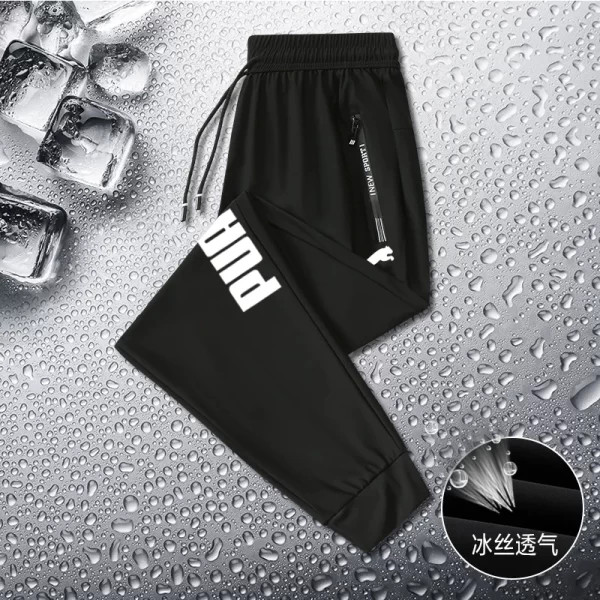 Calça de jogging leve masculina, secagem rápida, respirável, monocromática, elástica, plus size, M-8XL, 150kg - Image 8
