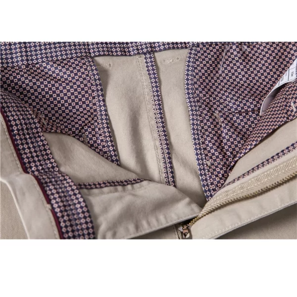 Calça casual slim fit monocromática masculina, de alta qualidade, negócios clássicos, 100% algodão, primavera, outono, nova. - Image 5