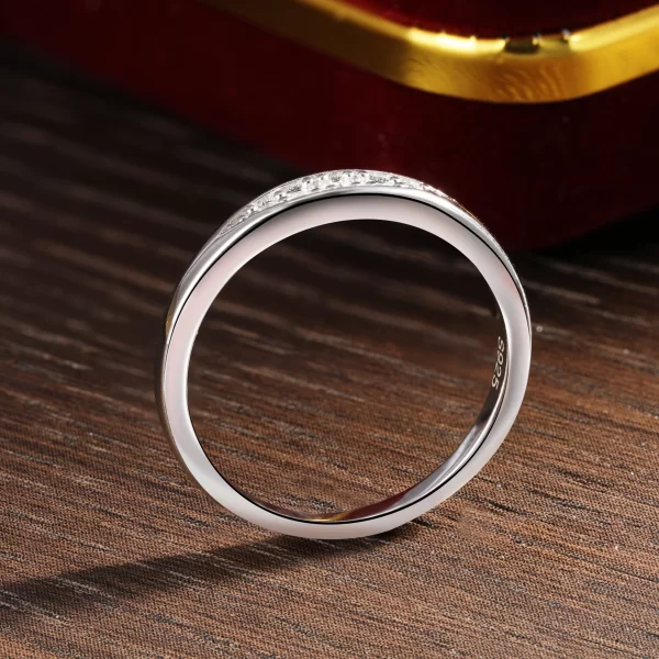 Anel de prata esterlina feminino, KNOBSPIN-925, Todos Moissanite Anéis, GRA Certified, Lab Diamante, D VVS1 - Image 4
