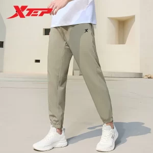 Calças soltas masculina, Xtep-Calças, esportivas tecidas, moletom à prova d'água, confortável, novo, 877229980258.