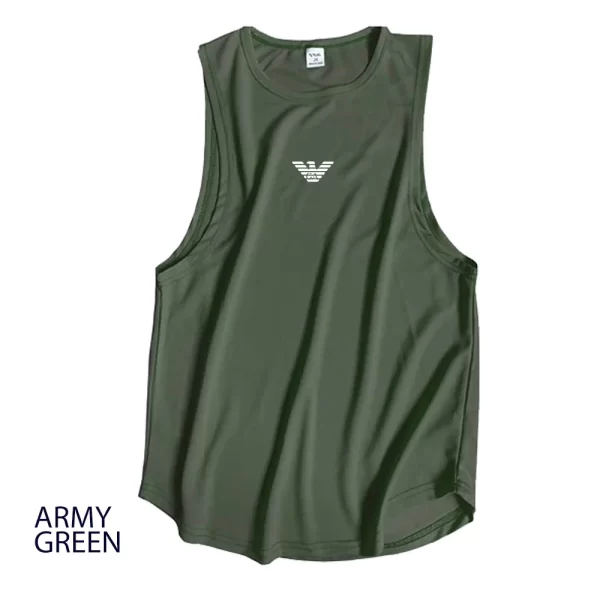 Camiseta regata masculina respirável de musculação, de ginástica, sem mangas, estampa de marca, esportes, basquete, treinamento, verão. - Image 9