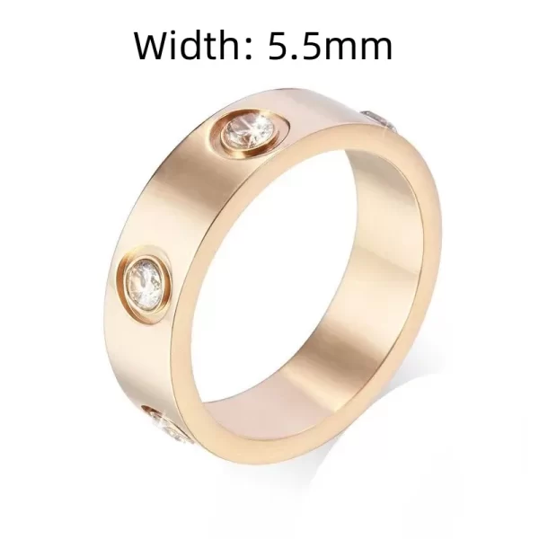 Anel unissex, Classic Couple Ring, alta qualidade, moda luxuosa, banquete, presente. - Image 10