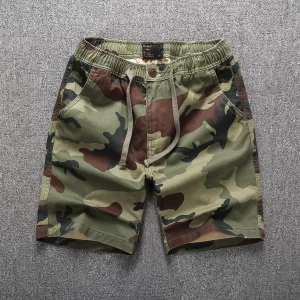 Shorts masculino , camuflagem, Shorts, Soltos Fit Calções de Carga com 5 Bolsos para o Verão, de basquete.