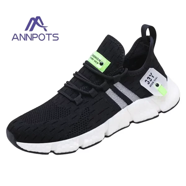 Tênis de corrida unissex branco respirável casual, leve, antiderrapante, esportes clássicos,  de malha. - Image 13