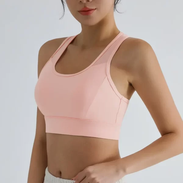 Camiseta regata feminina, Integrado Fitness Bra, LO Gathering Beauty Back, fixo Cup Sports Bra, à prova de choque de alta resistência, Running Yoga Tank Top - Image 4
