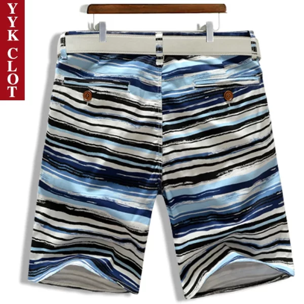 Bermuda masculina curta de algodão, casual com vários bolsos, curta cortada, para o ar livre, verão. - Image 4