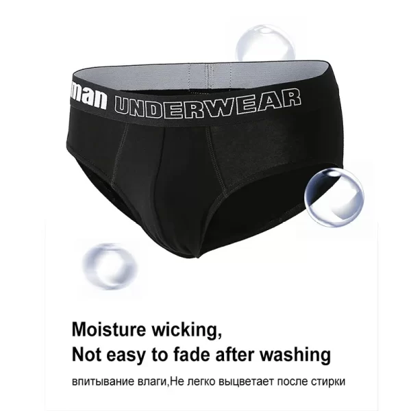 Cueca masculina, CINVIK, de algodão,  sexy, deslizantes, respiráveis, lingerie, lote com 3 pcs ou 6pcs - Image 3