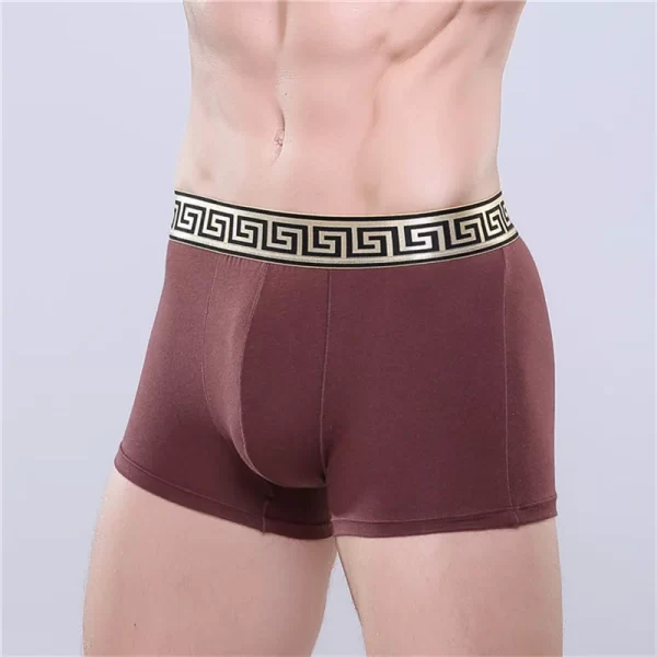 Cuecas boxer masculina, Mid cintura algodão, roupa interior sexy, monocromático, encaixe solto, confortável, respirável, ângulo plano. - Image 3