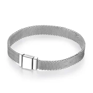 Pulseira feminina, 925 de alta qualidade prata esterlina contas clipe de moda, se encaixam reflexões original pulseira encantos femme jóias
