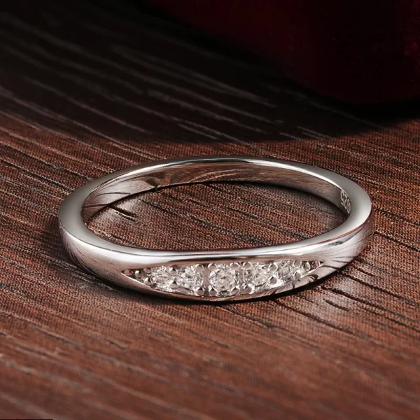 Anel de prata esterlina feminino, KNOBSPIN-925, Todos Moissanite Anéis, GRA Certified, Lab Diamante, D VVS1 - Image 3