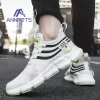 Tênis de corrida unissex branco respirável casual, leve, antiderrapante, esportes clássicos,  de malha. - Image 5