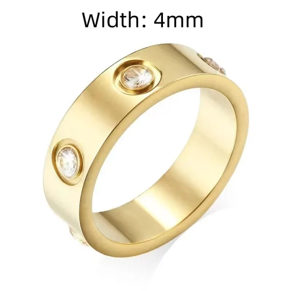Anel unissex, Classic Couple Ring, alta qualidade, moda luxuosa, banquete, presente. - Image 9