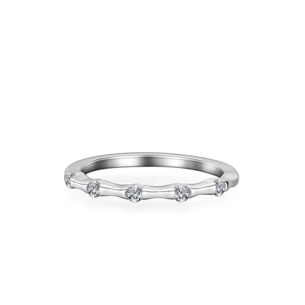 Anel feminino, HTOTOH-925 Sterling Silver Moissanite, noivado e casamento bandas, moda. - Image 2
