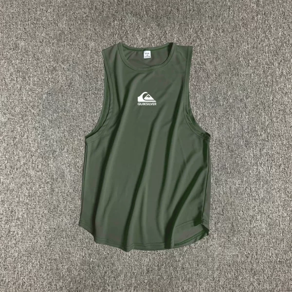 Camiseta regata masculina respirável sem mangas, colete elástico, camisa de musculação, roupas de ginástica ao ar livre, verão. - Image 6